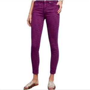 Pilcro and the Letterpress textured embossed 28 Script pants